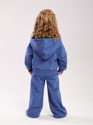 344-ДЖ. Костюм детский оверсайз на молнии, джинса хлопок 65%, 35% ПЭ, 3-х нитка без начеса 98,104,110,116