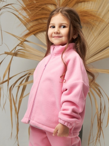 331. Костюм детский (Брюки+Толстовка), розовый, 100% полиэстер, р. 98,104,110,116
