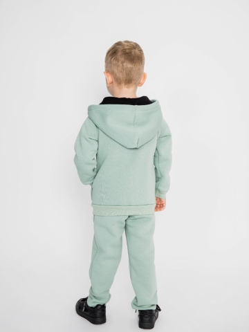 319-ОЛ. Костюм детский на молнии, олива, хлопок 65%, 35% ПЭ, 3-х нитка (начес) 98,104,110,116